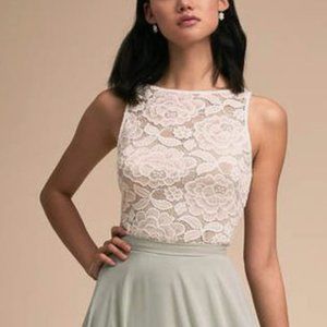 BHLDN Becky Lace Top in Ivory/White  (size M)